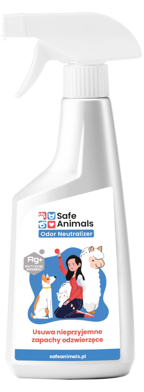 Neutralizator zapachu kota i psa Safe Animals Odor Neutralizer - Neutralizator zapachów odzwierzęcych – aktywna ochrona srebra